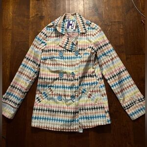 Henry Holland Plaid Double-Breasted Rain coat / Jacket